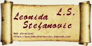 Leonida Stefanović vizit kartica